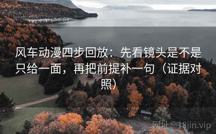 风车动漫四步回放:先看镜头是不是只给一面,再把前提补一句(证据对照) 风车动漫四步回放:先看镜头是不是只给一面,再把前提补一句(证据对照)